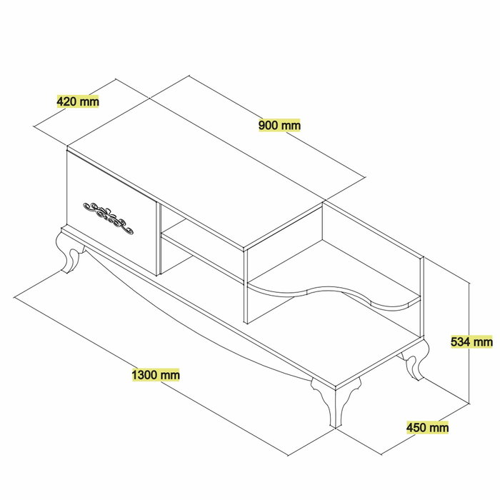 Hanah Home Sultan - Soporte de TV Blanco